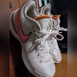 Nike Zoom LeBron James NXXT Sneakers with Pink and Orange Accents_8.5